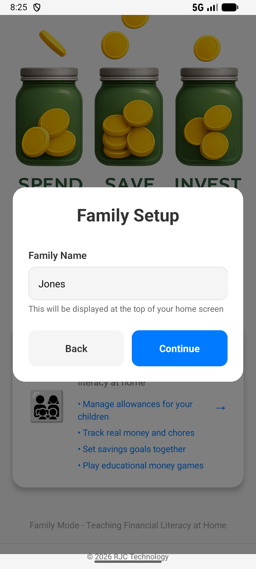Spend Save Invest Jars